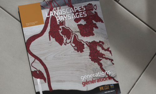 Image of LP magazine sitting on large tiles