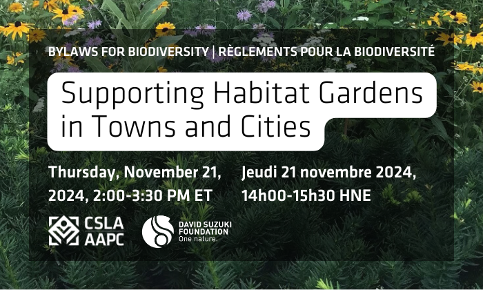Bylaws for Biodiversity: Supporting Habitat Gardens in Towns and Cities