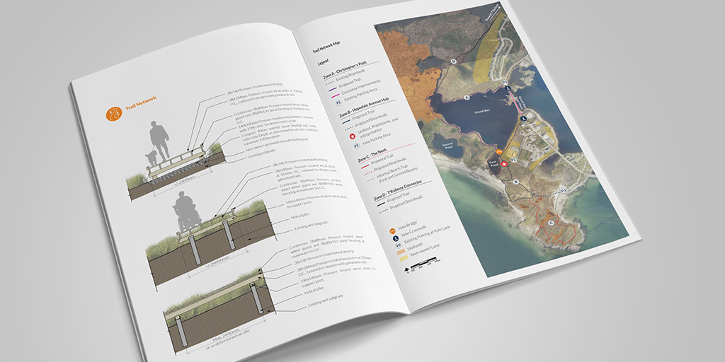 Renewal plan with boardwalk construction method options.(Image: M&W)