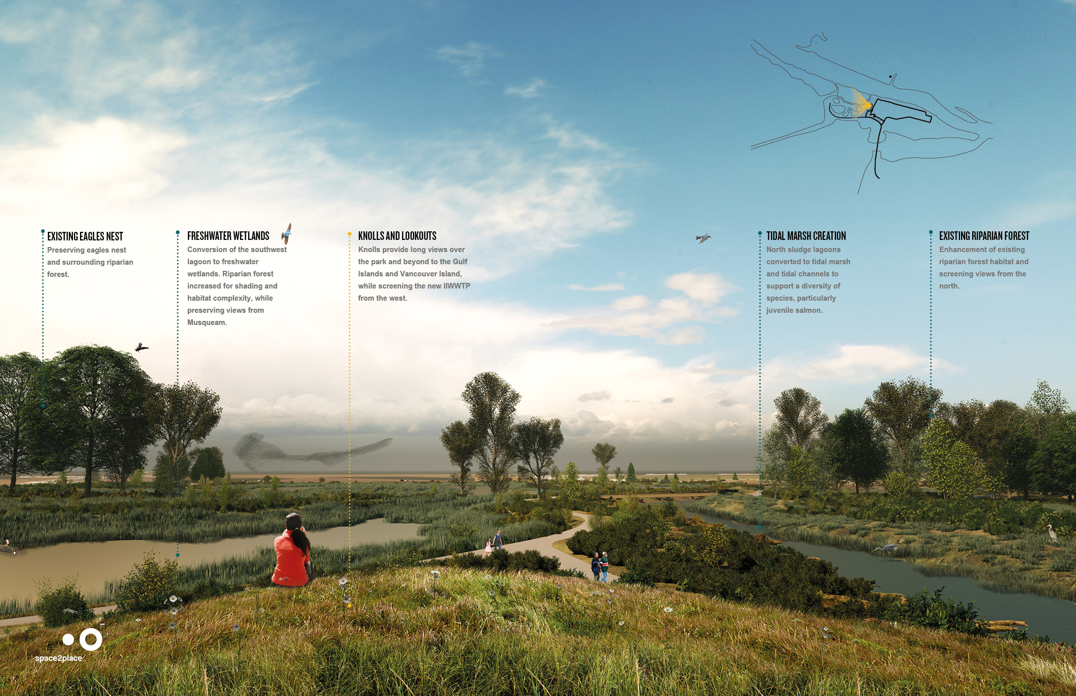 Rendered perspective at lookout area