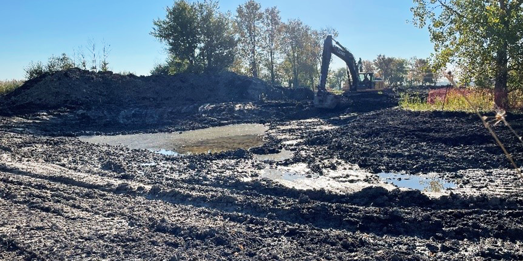 Gonder’s Flats wetland excavation.&nbsp;(Image: NPC)