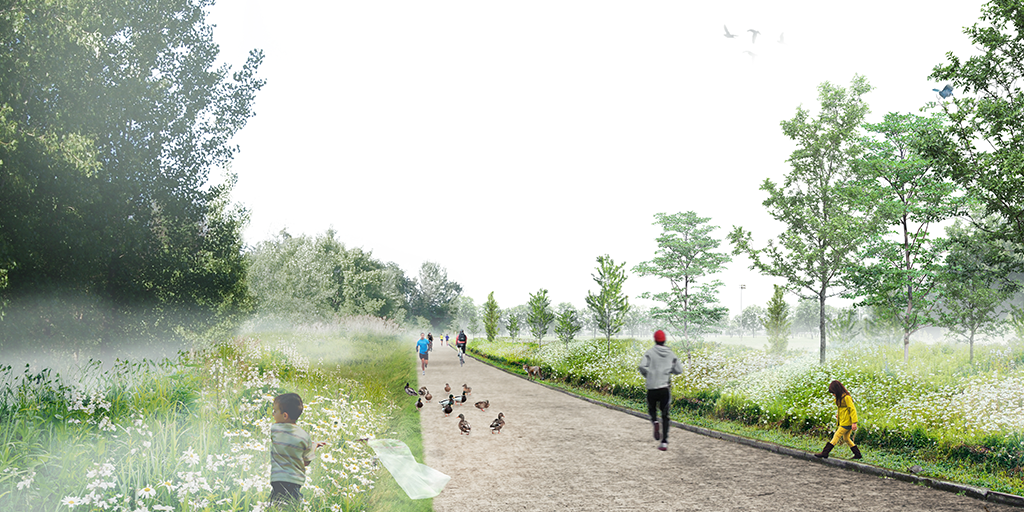 Ecological Link between Philippe-Laheurte Park and the adjacent woodland. (Image: LAND)