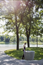 Tridimensional topographical map near the Beaver Lake access point