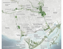 Map showing proposed initiatives for Transformative Idea 1: The Core Circle