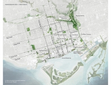 Map showing proposed initiatives for Transformative Idea 2: Great Streets