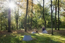 Place-markers in a more secluded setting