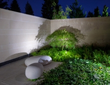 Indiana and Algonquin limestones define the new privacy terrace which also features Eramosa and Algonquin sculptures.