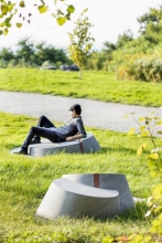 Place-markers in an open prairie-like setting