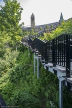 Stairway Landscape 4 - view of floating stair on steep escarpment