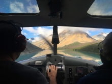 Work was done via float plane drop with mountain bikes on historic horse and wildlife trails.