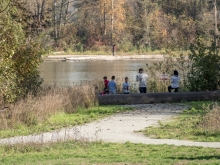 Lookouts along the river were created at strategic opening in the riparian forest edge.