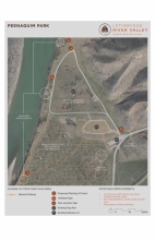 Site level plan for Peenaquin Park, restoration of heavily disturbed riparian lands was a priority.