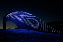 ‘Moving Surfaces’ – integrated artwork along crest of the hill